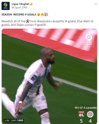  法甲金靴争夺白热化，姆巴佩与拉卡泽特仅差一球  